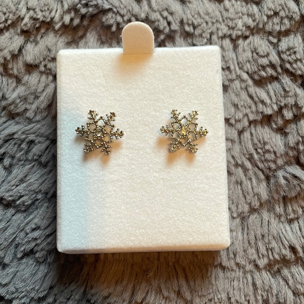 Silver snowflake earrings